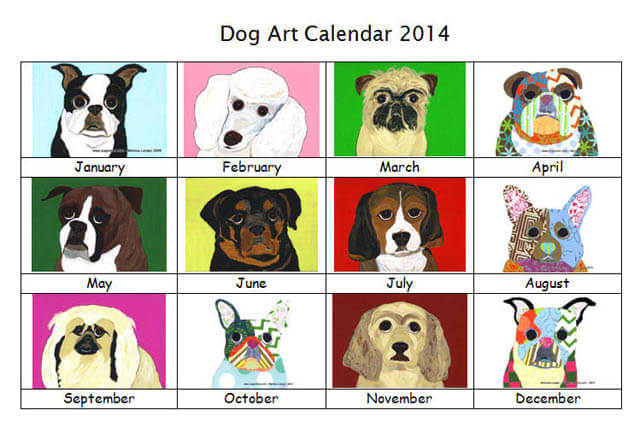 DOG and PUPPY ART CALENDARS