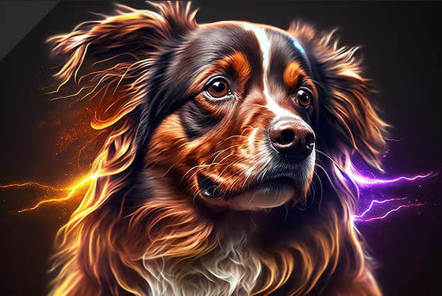 DIGITAL DOG ART AI GENERATED GALLERY