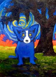 DOG ART, DRAWINGS, PAINT by George Rodrigue