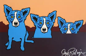 DOG ART, DRAWINGS, PAINT by George Rodrigue