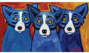 DOG ART, DRAWINGS, PAINT by George Rodrigue