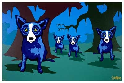 DOG ART, DRAWINGS, PAINT by George Rodrigue