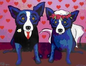 DOG ART, DRAWINGS, PAINT by George Rodrigue