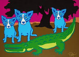 DOG ART, DRAWINGS, PAINT by George Rodrigue