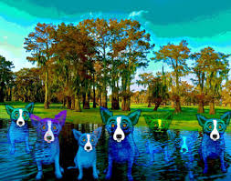 DOG ART, DRAWINGS, PAINT by George Rodrigue