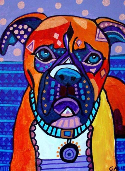 DOG ART, DRAWINGS, PAINT