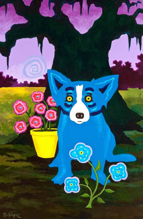 DOG ART, DRAWINGS, PAINT by George Rodrigue