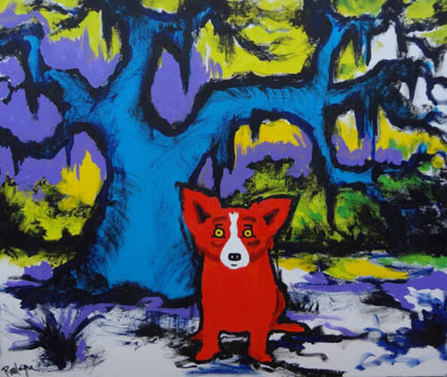 DOG ART, DRAWINGS, PAINT by George Rodrigue