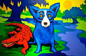 DOG ART, DRAWINGS, PAINT by George Rodrigue