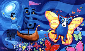 DOG ART, DRAWINGS, PAINT by George Rodrigue