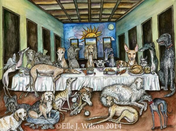 DOG ART by Elle J. Wilson