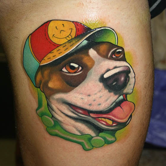 DOG TATTOO DESIGNS - AMAZING, STUNNING, WONDERFUL, 3D, COLORIFIC, ART, PORTRAITS, INK, PERMANENT, DOG TATTOOS FOR MAN & WOMAN