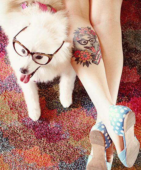 DOG TATTOO DESIGNS - AMAZING, STUNNING, WONDERFUL, 3D, COLORIFIC, ART, PORTRAITS, INK, PERMANENT, DOG TATTOOS FOR MAN & WOMAN