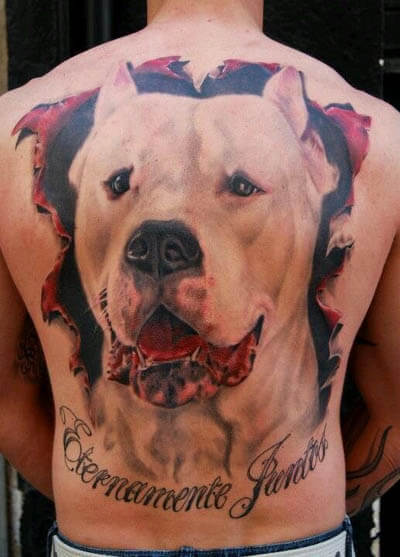 DOG TATTOO DESIGNS - AMAZING, STUNNING, WONDERFUL, 3D, COLORIFIC, ART, PORTRAITS, INK, PERMANENT, DOG TATTOOS FOR MAN & WOMAN