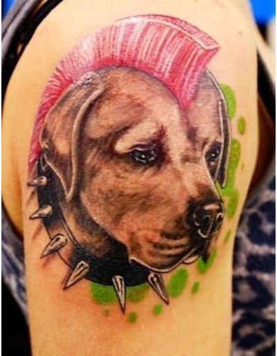 DOG TATTOO DESIGNS - AMAZING, STUNNING, WONDERFUL, 3D, COLORIFIC, ART, PORTRAITS, INK, PERMANENT, DOG TATTOOS FOR MAN & WOMAN