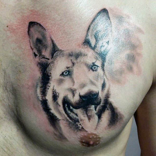 BEST GERMAN SHEPHERD DOG TATTOO DESIGNS