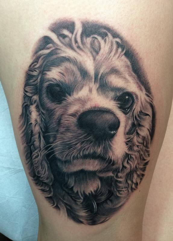 DOG TATTOO DESIGNS and IDEAS - AMAZING, STUNNING, WONDERFUL, 3D, COLORIFIC, ART, PORTRAITS, INK, PERMANENT, DOG TATTOOS FOR MAN & WOMAN