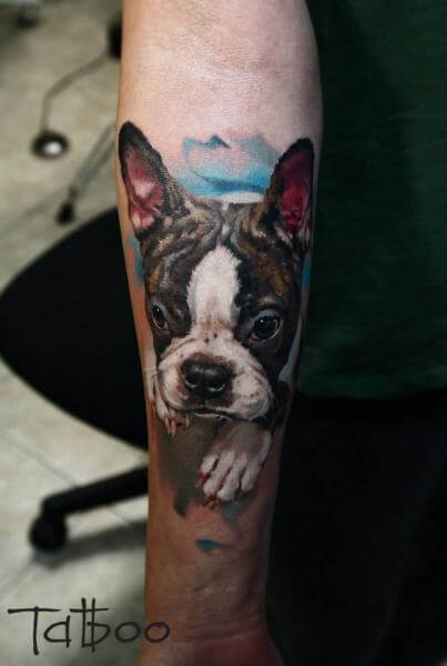 BEST BOXER DOG TATTOO DESIGNS