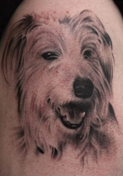 BEST PORTRAIT DOG TATTOO DESIGNS