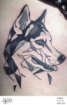 BEST GEOMETRIC DOG & PUPPY TATTOO DESIGNS