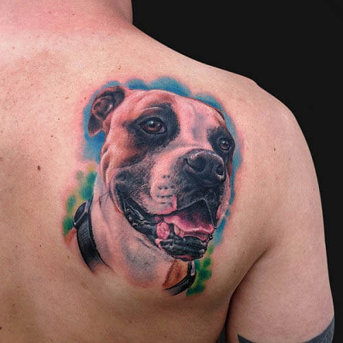 BEST BOXER DOG TATTOO DESIGNS