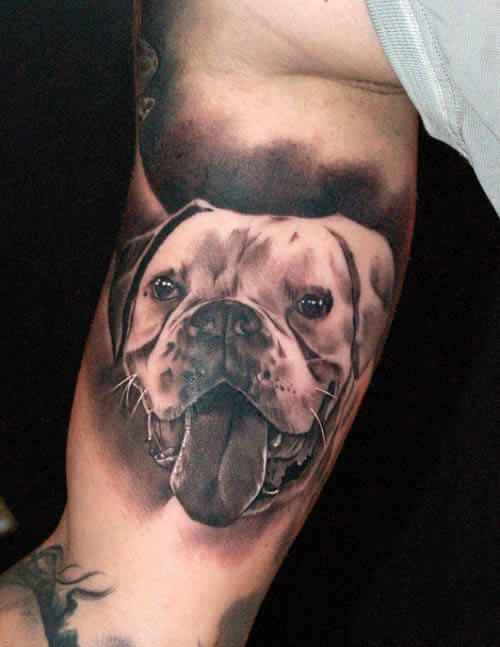 BEST BOXER DOG TATTOO DESIGNS