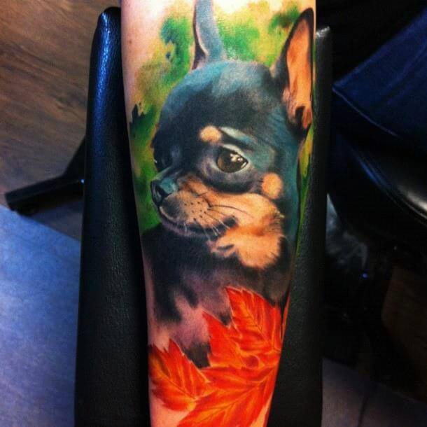 BEST CHIHUAHUA DOG TATTOO DESIGNS