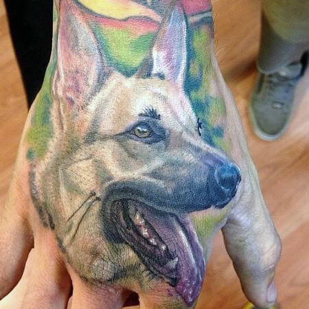 BEST GERMAN SHEPHERD DOG TATTOO DESIGNS