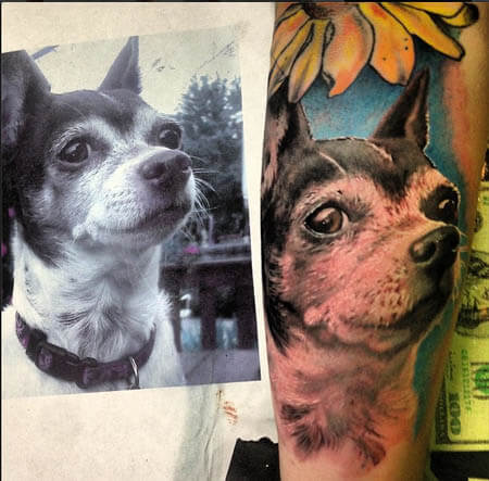 BEST PORTRAIT DOG TATTOO DESIGNS