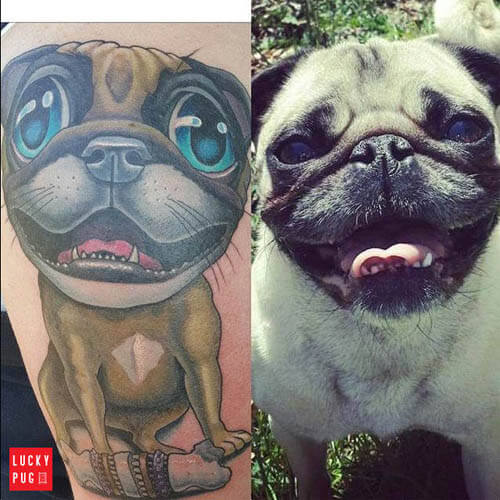 BEST PUG DOG TATTOO DESIGNS