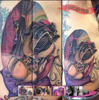 BEST PUG DOG TATTOO DESIGNS