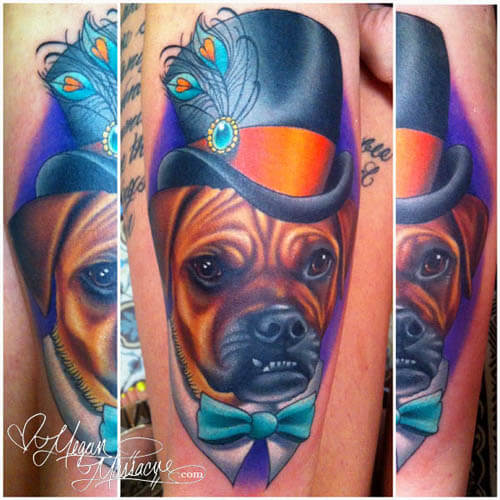 BEST BOXER DOG TATTOO DESIGNS