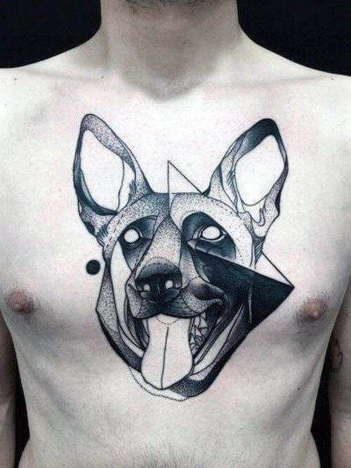 BEST GERMAN SHEPHERD DOG TATTOO DESIGNS