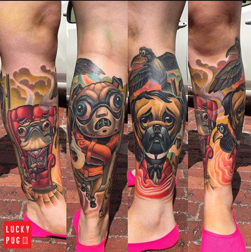 BEST PUG DOG TATTOO DESIGNS