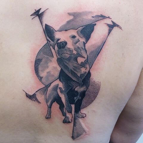 BEST GEOMETRIC DOG & PUPPY TATTOO DESIGNS