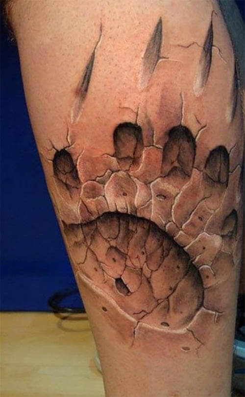 PAW DOG TATTOO DESIGNS