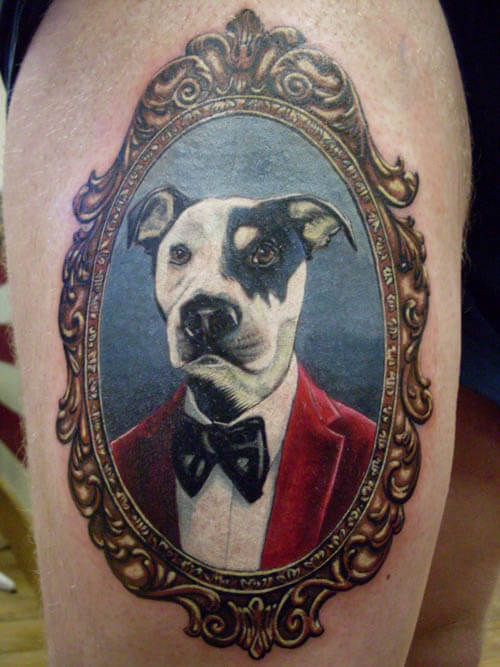 BEST PORTRAIT DOG TATTOO DESIGNS