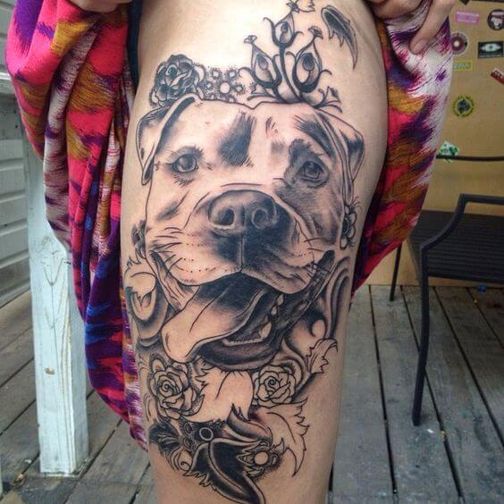 BEST PORTRAIT DOG TATTOO DESIGNS