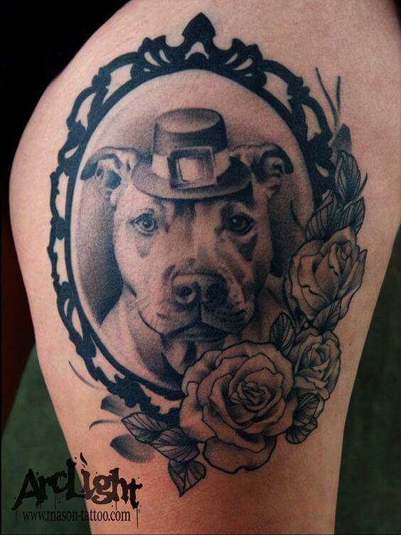 BEST PORTRAIT DOG TATTOO DESIGNS