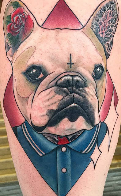 DOG TATTOO DESIGNS - AMAZING, STUNNING, WONDERFUL, 3D, COLORIFIC, ART, PORTRAITS, INK, PERMANENT, DOG TATTOOS FOR MAN & WOMAN