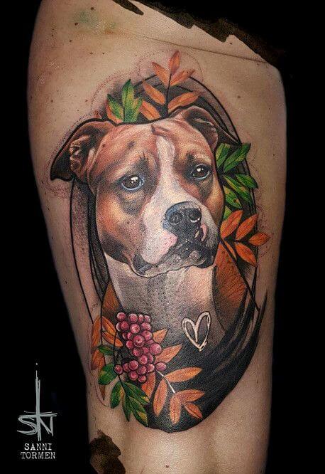 BEST PORTRAIT DOG TATTOO DESIGNS