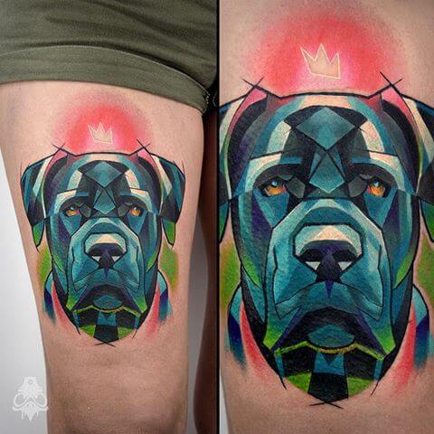 BEST GEOMETRIC DOG & PUPPY TATTOO DESIGNS