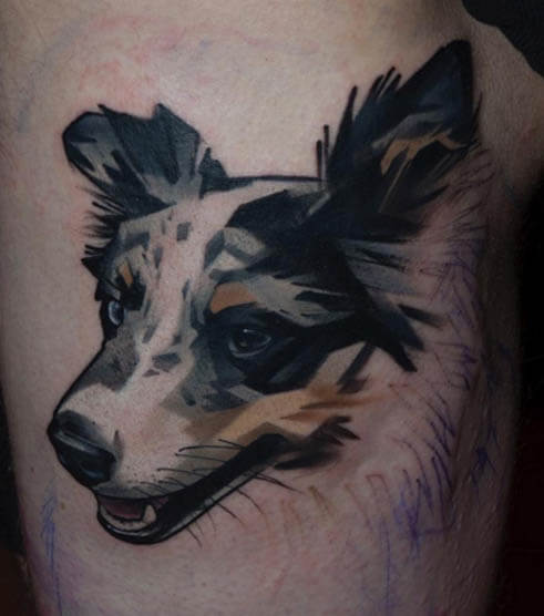 BEST GEOMETRIC DOG & PUPPY TATTOO DESIGNS