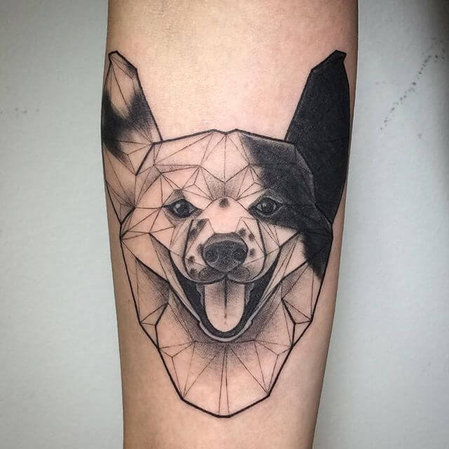 BEST GEOMETRIC DOG & PUPPY TATTOO DESIGNS