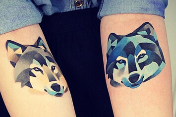 BEST GEOMETRIC DOG & PUPPY TATTOO DESIGNS