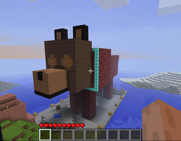 Minecraft Dog Statues