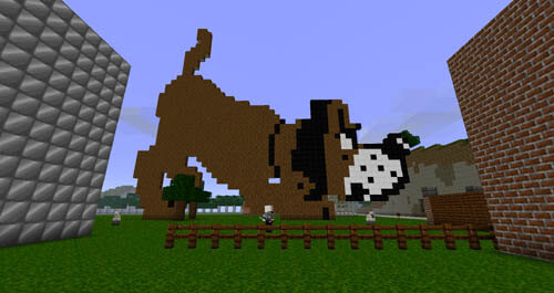 Minecraft Dog Statues