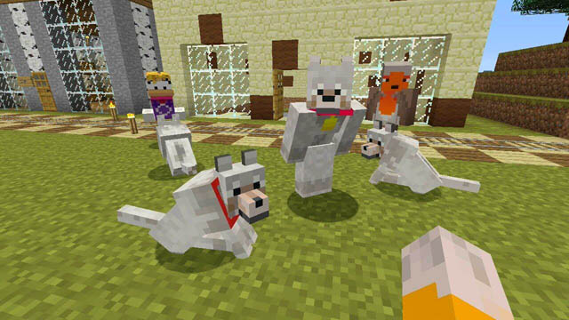 Minecraft Dog Statues