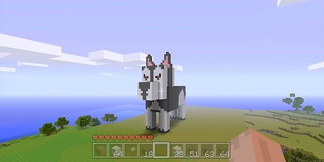 Minecraft Dog Statues