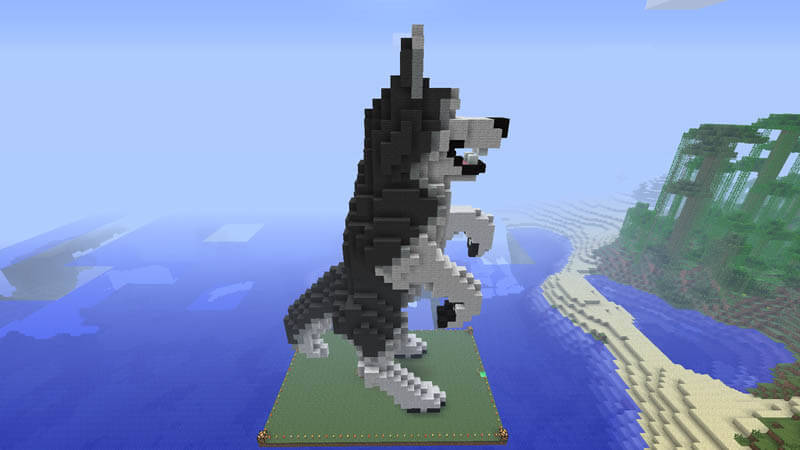 Minecraft Dog Statues